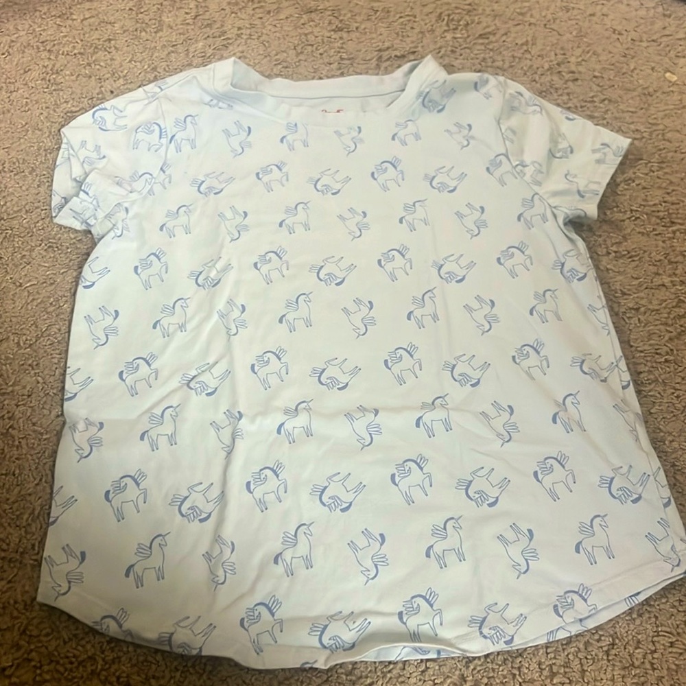 Kids unicorn light blue shirt